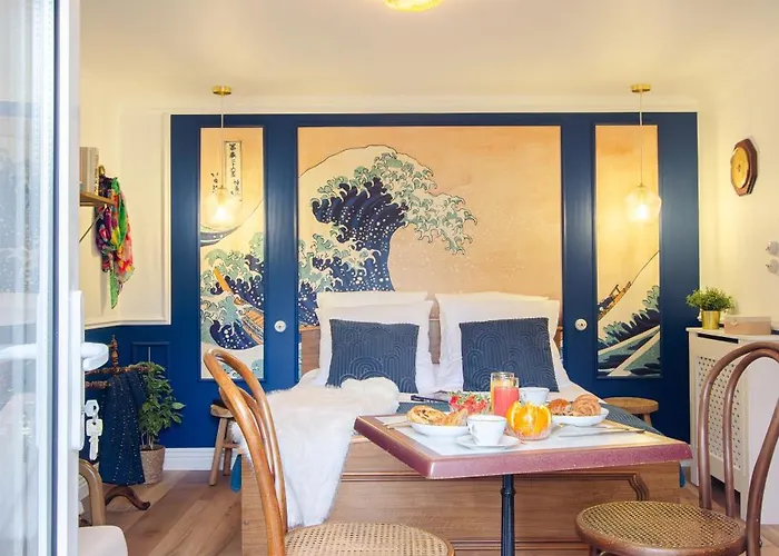 아파트 The Great Wave, Calme Avec Terrasse Et Parking Gratuit